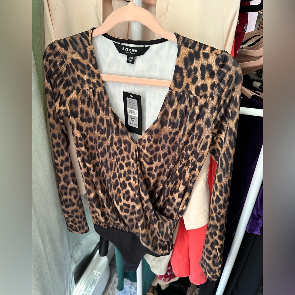 Ever New Leopard Print Bomber Jacket